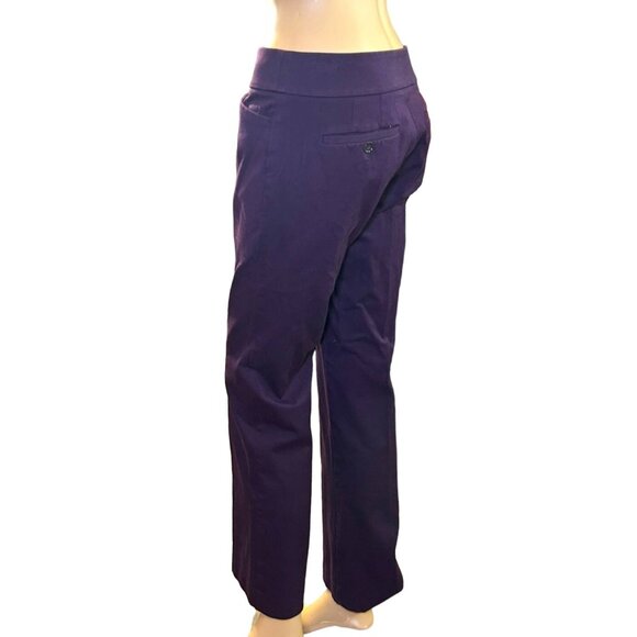 (5 for $25) LOFT Julie Boot Cut Trouser in Eggplant Size 2 - Picture 2 of 9